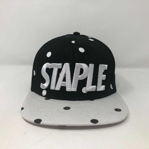 Staples Snapback Hat Streetwear Polka Dots - Picture 1 of 7
